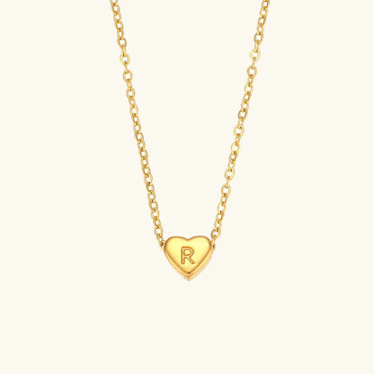 [Raffine]Heart Initial Gold Necklace