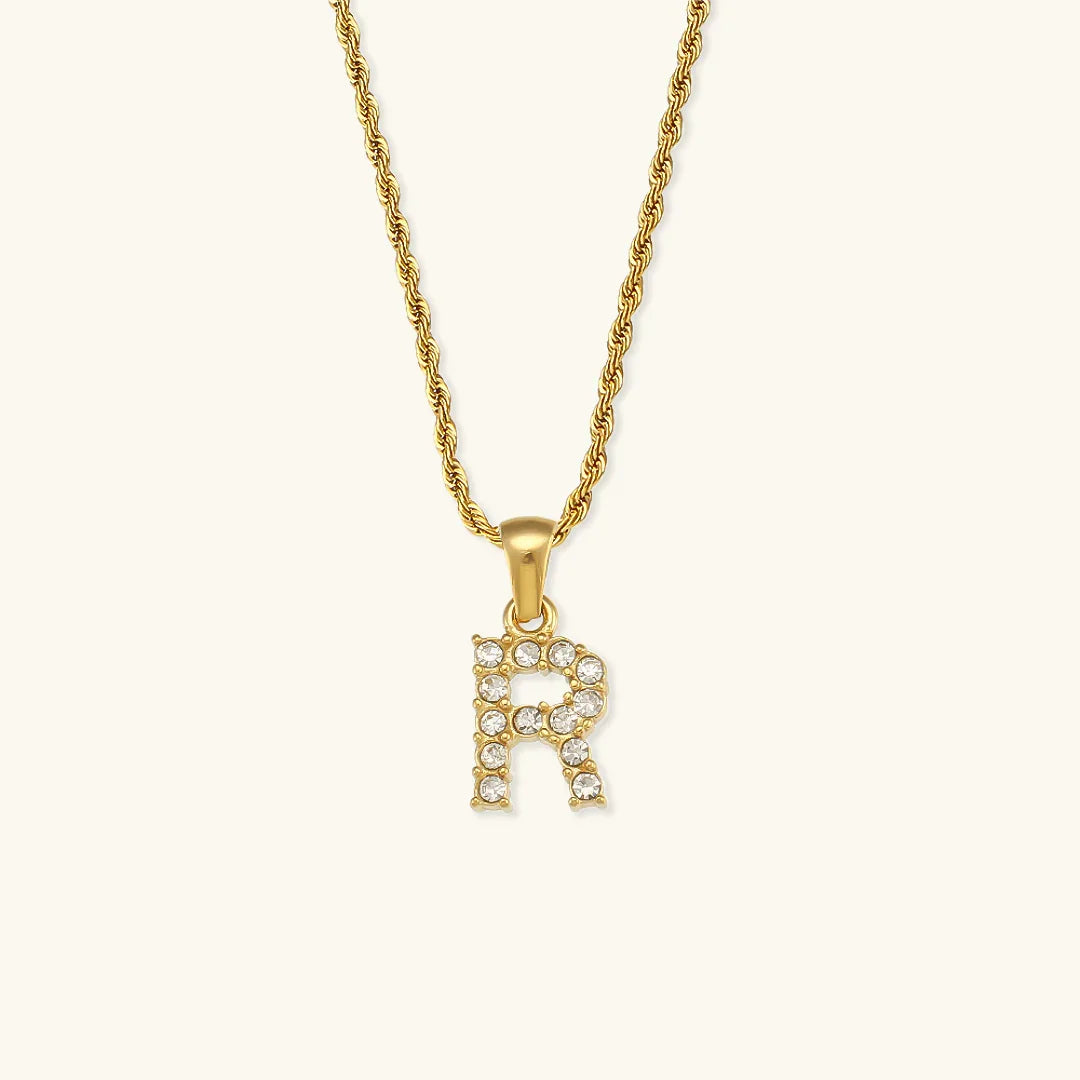 [Raffine]Maeve Letter Initial Diamond Necklace