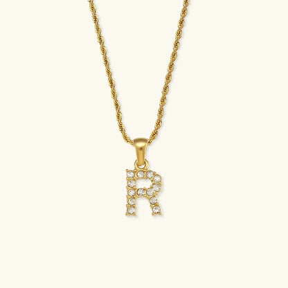 [Raffine]Maeve Letter Initial Diamond Necklace