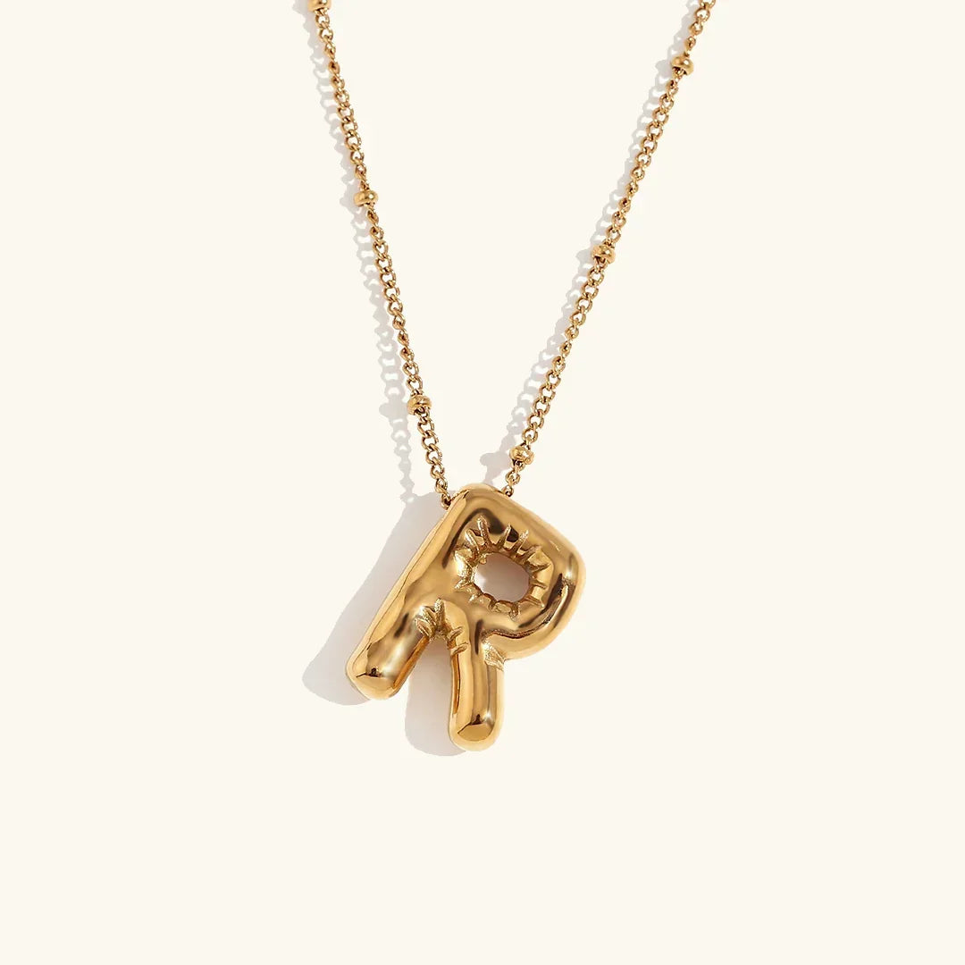 [Raffine]Balloon Gold Initial Necklace