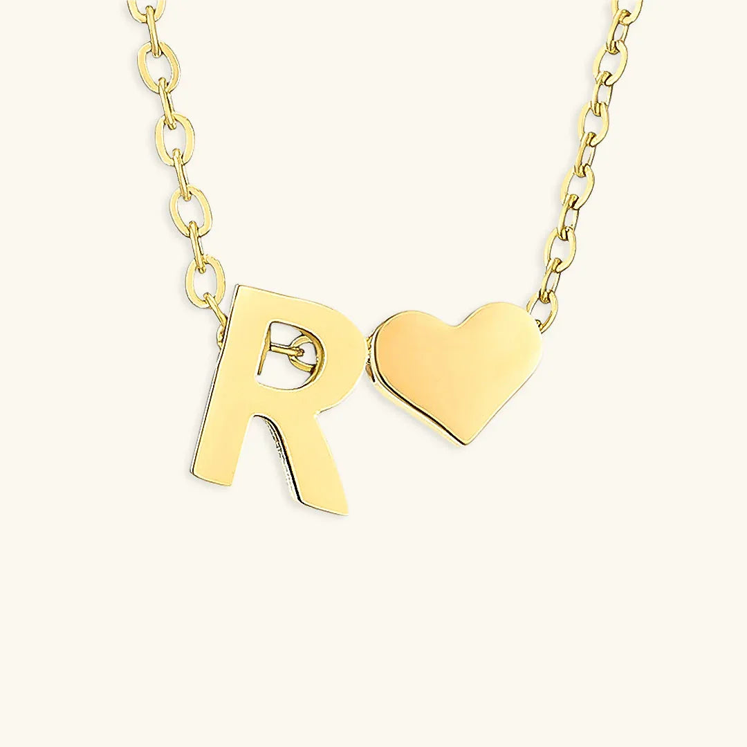[Raffine]Ria Initial Letter Gold Necklace