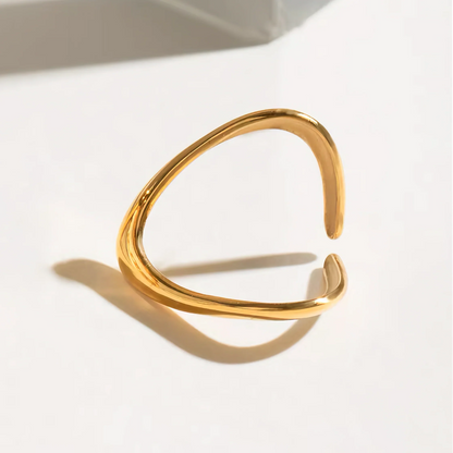 [Raffine]Paisley Gold Arc Ring