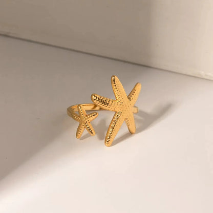 [Raffine]Seastar Gold Starfish Ring