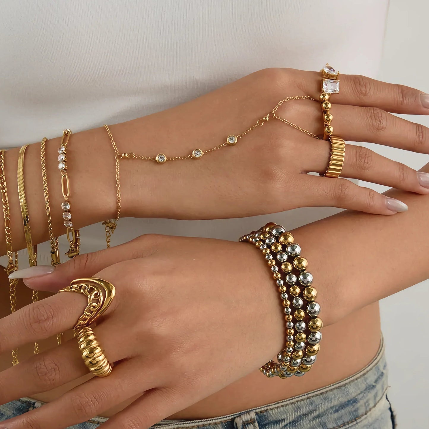 [Raffine]Leona Diamond Hand Chain