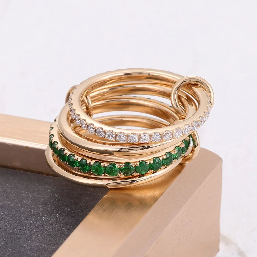 [Raffine]Imani Stacked Diamond Ring