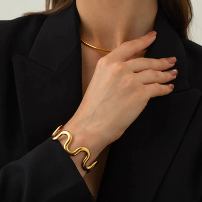 [Raffine]Senna Twisted Gold Bangle