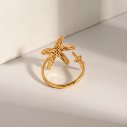 [Raffine]Seastar Gold Starfish Ring