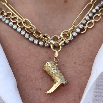 [Raffine]Makayla Gold Boot Pendant