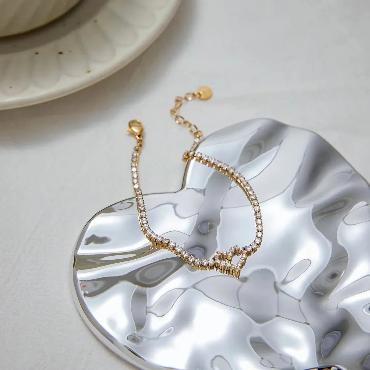 [Raffine]Patrice Diamond Heart Bracelet