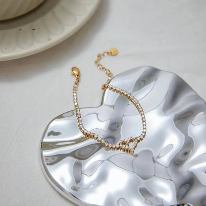 [Raffine]Patrice Diamond Heart Bracelet