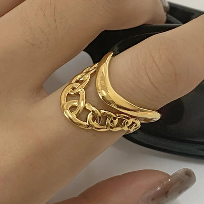 [Raffine]Paisley Gold Arc Ring