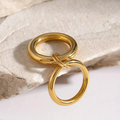 [Raffine]Dune Stacked Gold Ring