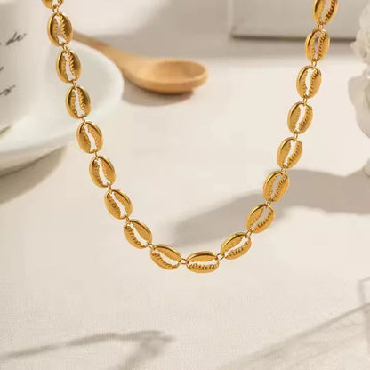 [Raffine]Pacifica Gold Seashell Necklace