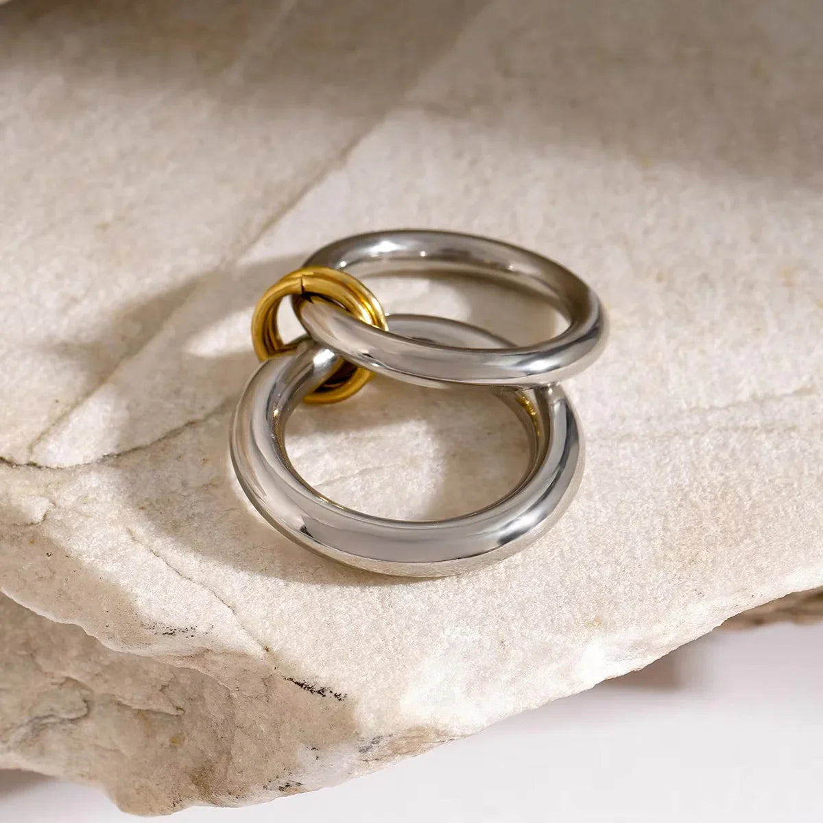 [Raffine]Dune Stacked Gold Ring