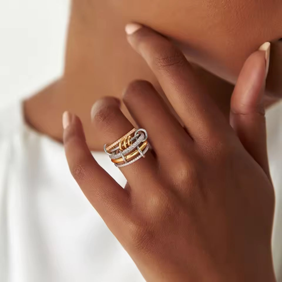 [Raffine]Collina Stacked Diamond Ring