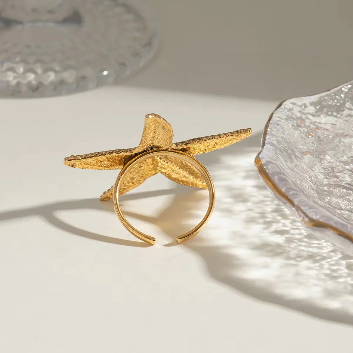 [Raffine]Seabreeze Gold Starfish Ring