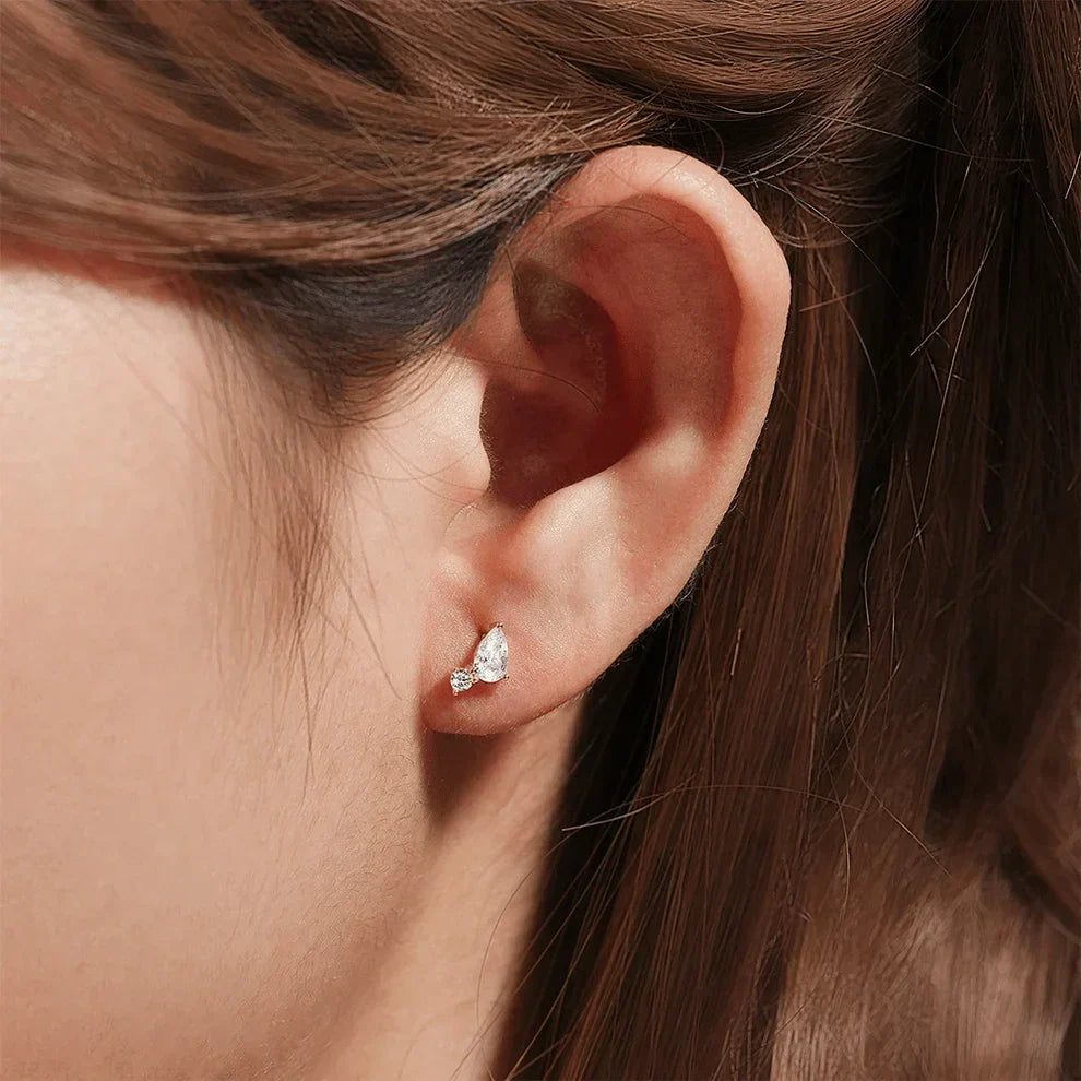 [Raffine]Kate Flat Back Diamond Stud