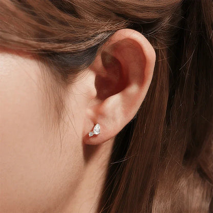 [Raffine]Kate Flat Back Diamond Stud