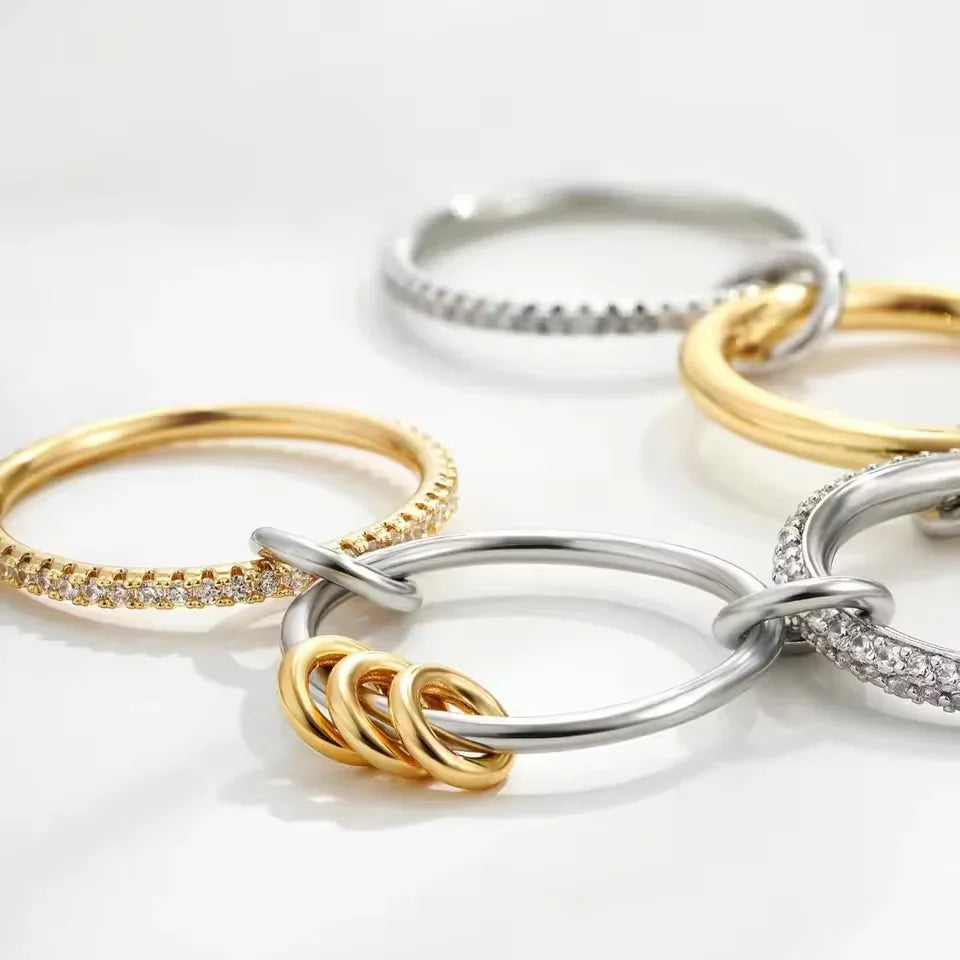 [Raffine]Collina Stacked Diamond Ring