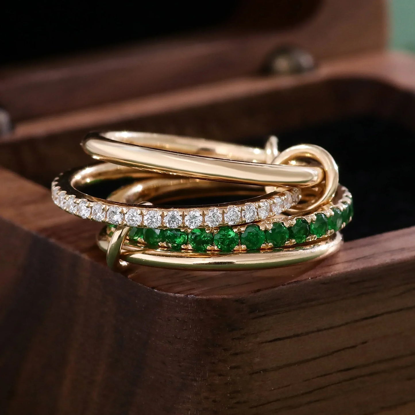 [Raffine]Imani Stacked Diamond Ring
