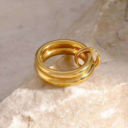 [Raffine]Dune Stacked Gold Ring