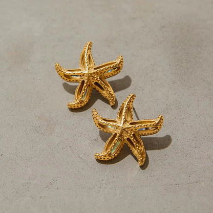 [Raffine]Aquatta Gold Starfish Earrings