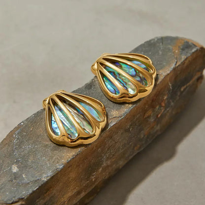 [Raffine]Nixie Gold Seashell Earrings