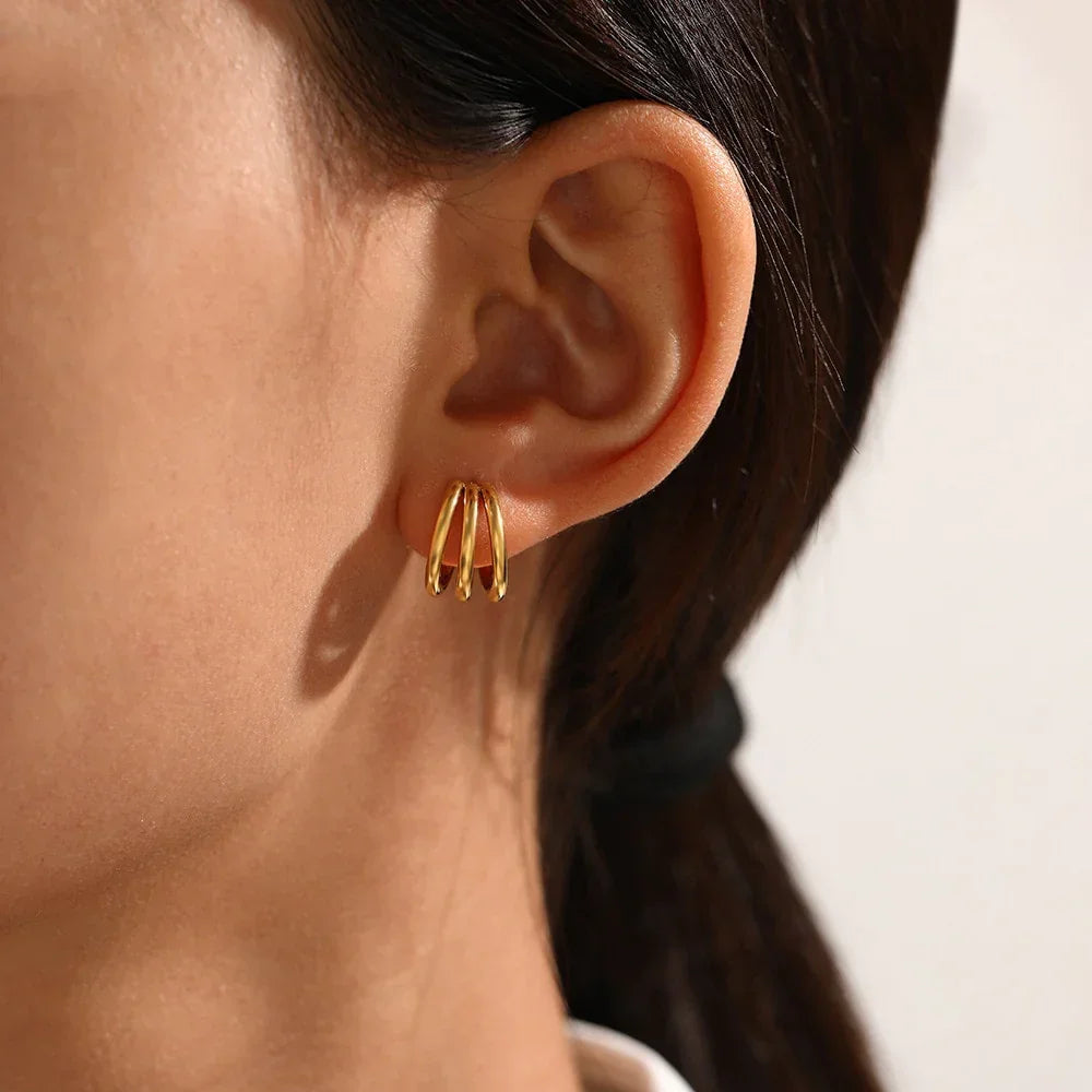 [Raffine]Cradle Gold Earrings