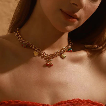 [Raffine]Kai Gold Cherry Necklace