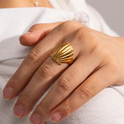 [Raffine]Aloha Gold Seashell Ring