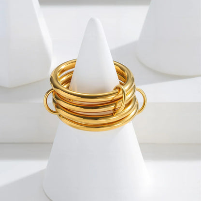 [Raffine]Alexandria Two-Tone Stacked Ring