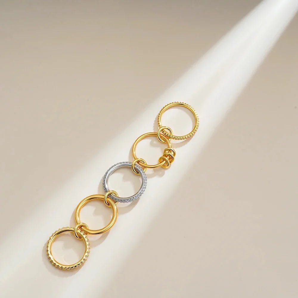 [Raffine]Blaise Stacked Diamond Ring