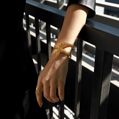 [Raffine]Annika Gold Starfish Cuff