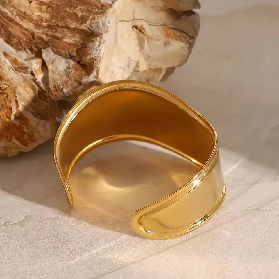 [Raffine]Izza Smooth Gold Cuff
