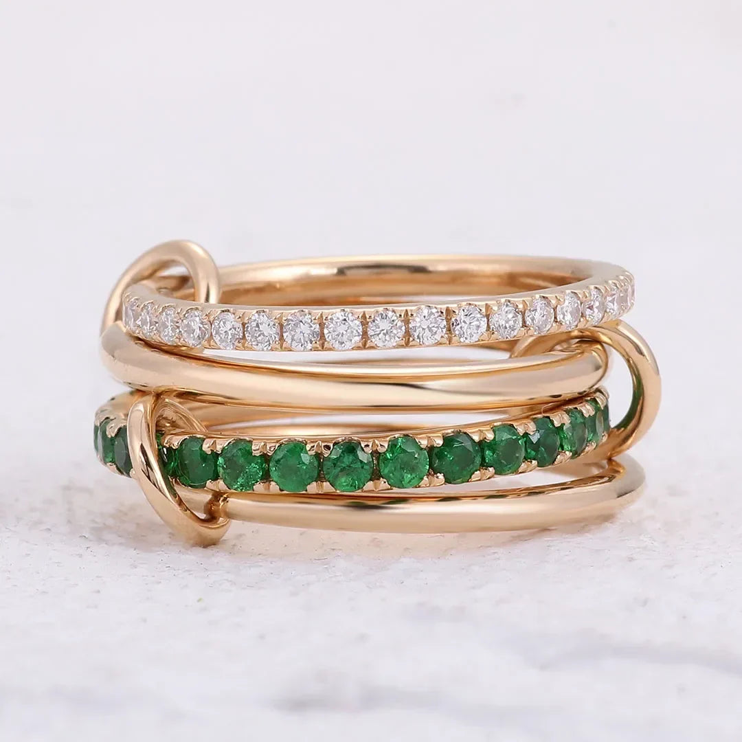 [Raffine]Imani Stacked Diamond Ring