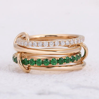 [Raffine]Imani Stacked Diamond Ring