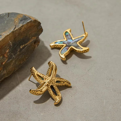 [Raffine]Aquatta Gold Starfish Earrings