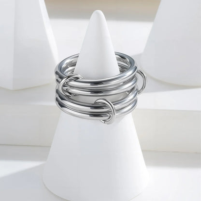 [Raffine]Alexandria Two-Tone Stacked Ring