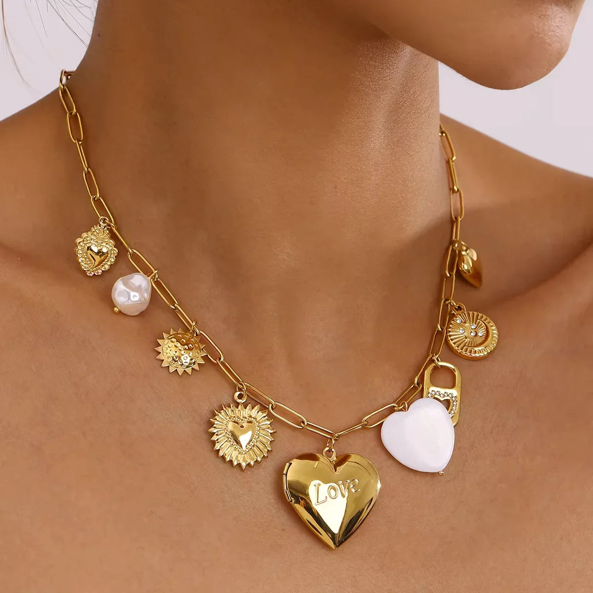 [Raffine]Lianne Gold Heart Locket