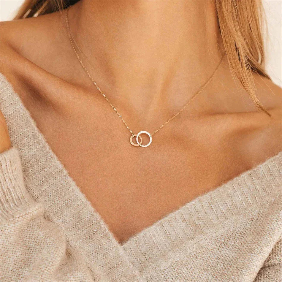 [Raffine]Isabelle Gold Hoop Necklace