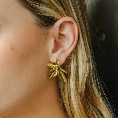[Raffine]Velle Gold Petal Earrings