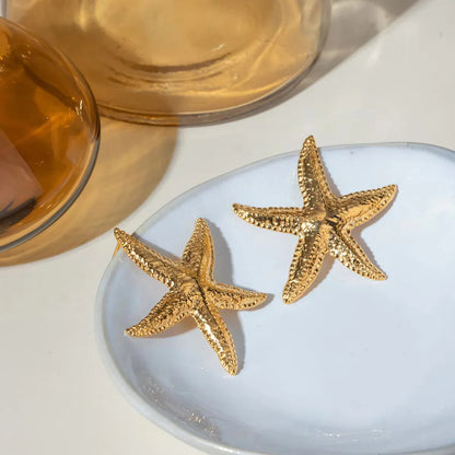 [Raffine]Serene Gold Starfish Earrings