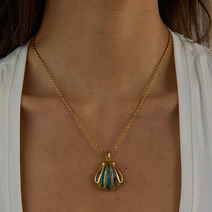 [Raffine]Nixie Gold Seashell Pendant