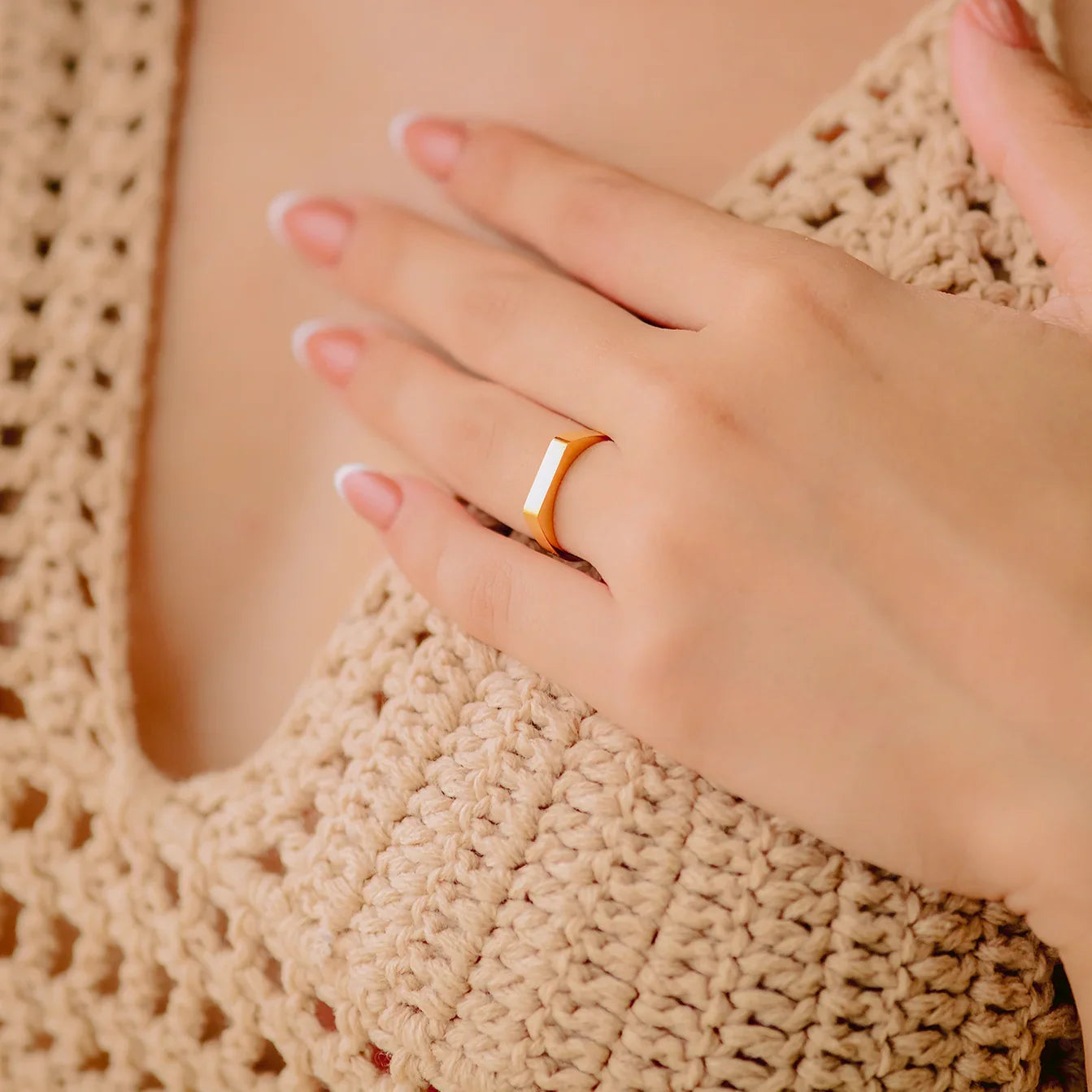 [Raffine]Sasha Geometric Gold Ring