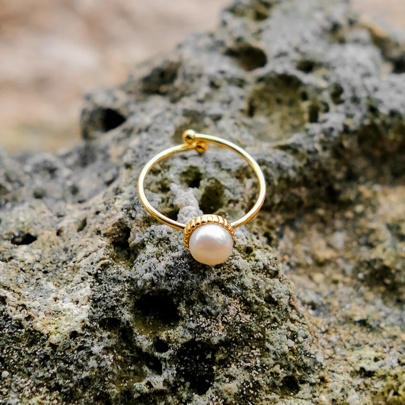 [Raffine]Solis Gold Pearl Ring