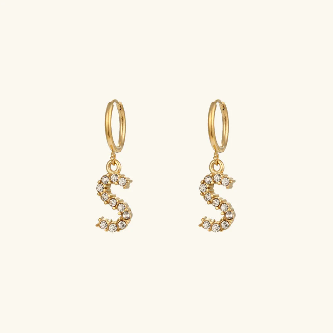 [Raffine]Wilhemina Initial Letter Earrings
