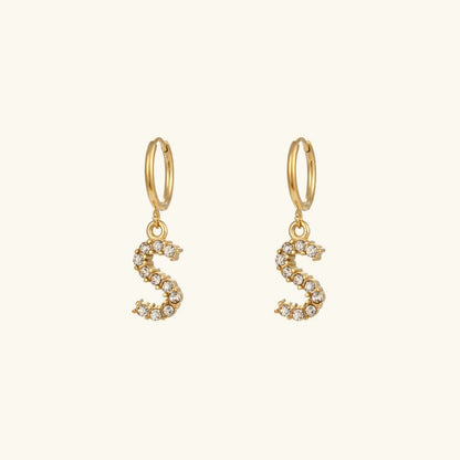 [Raffine]Wilhemina Initial Letter Earrings