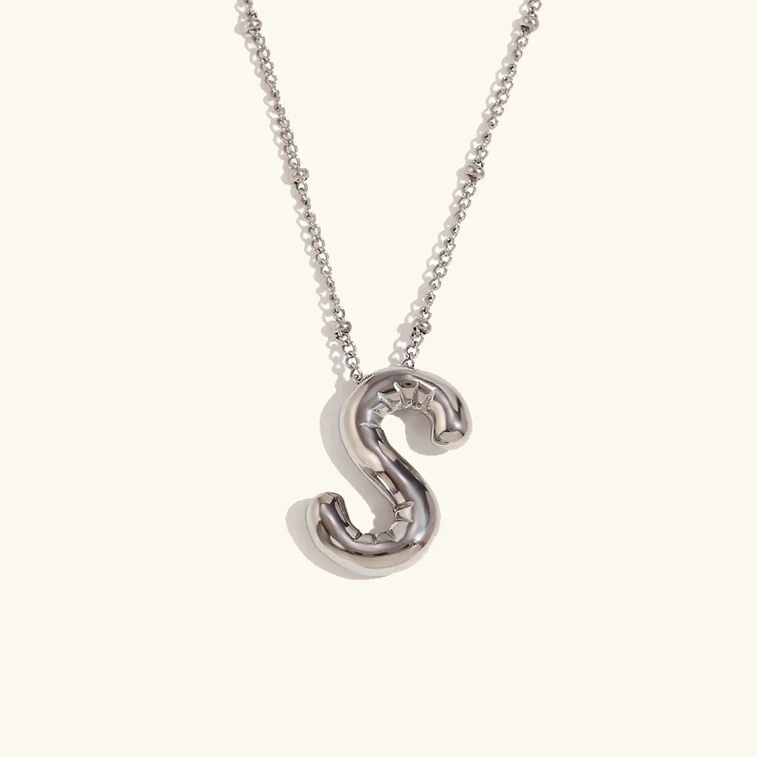 [Raffine]Balloon Gold Initial Necklace