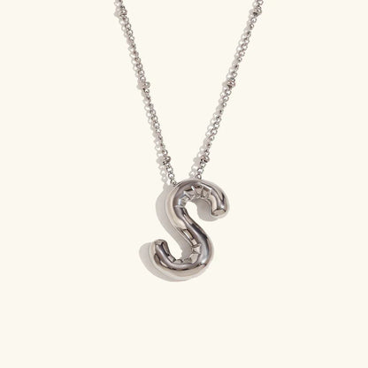 [Raffine]Balloon Gold Initial Necklace