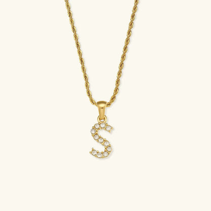 [Raffine]Maeve Letter Initial Diamond Necklace